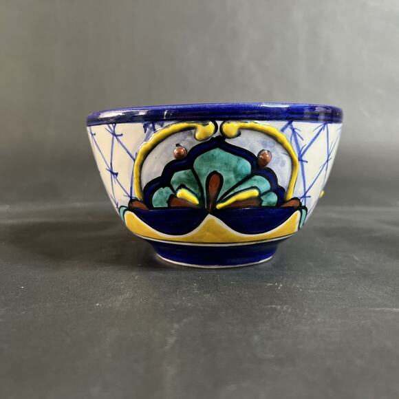 Talavera Pottery Bowl Made in Mexico 6 Inch Hand Painted Ceramic Dish - Picture 4 of 12